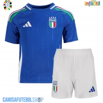 Camisa de time de futebol Itália Replicas 1º Equipamento Infantil Europeu 2024 Manga Curta (+ Calças curtas)